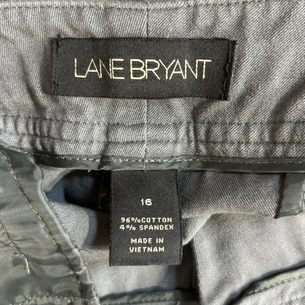 Lane Bryant Capri Pants Women’s Plus Size 16 Gray Zip Fly Back Pockets